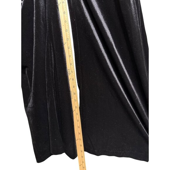 Weekday Black Velvet Jumpsuit Wide Leg Adjustable Straps V-Neck Women's Large - Picture 11 of 14